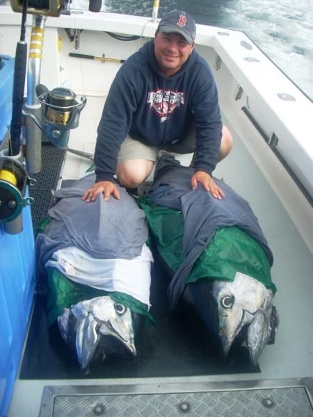 Two Giants great day fishing the Bank.